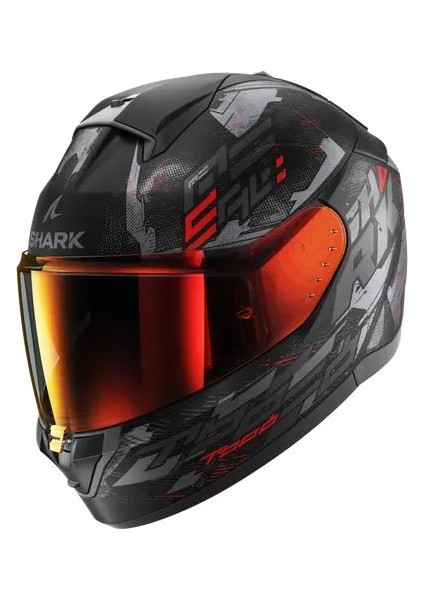 0339 Shark Rıdıll 2 Molokai Kapalı Kask Kırmızı Siyah