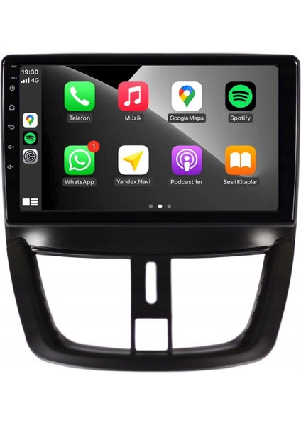 Peugeot 207 Araç Multimedya Ekran 2gb 32GB S Black 2006 2012 9 Inch modelleri