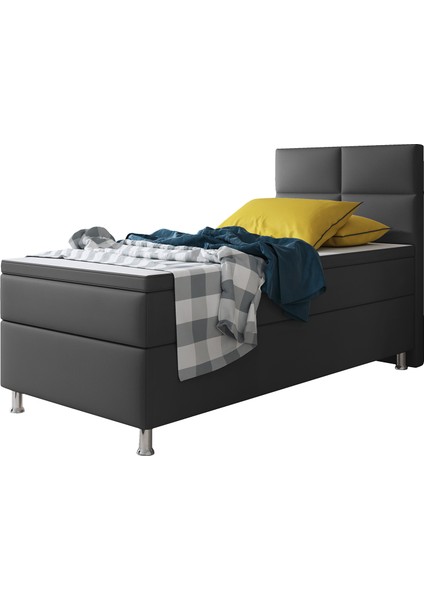 Miami Suni Deri 3 Lü Set (YATAK+BAZA+BAŞLIK)90X200 (Kapalı baza otel tipi)
