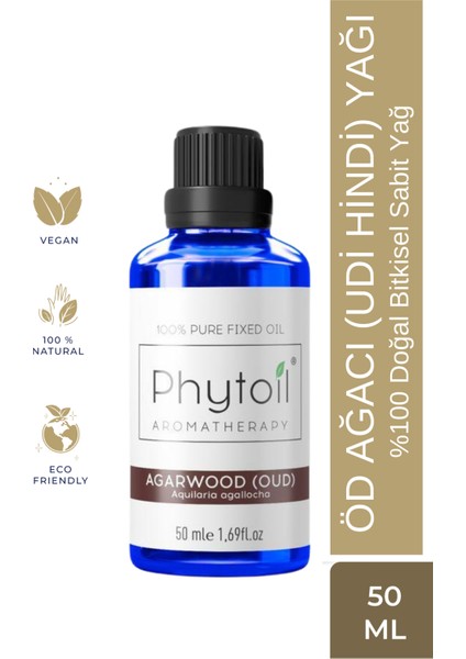 Phytoıl Agarwood (Oud) 50 Ml- Öd Ağacı / Udi Hindi Sabit Yağı