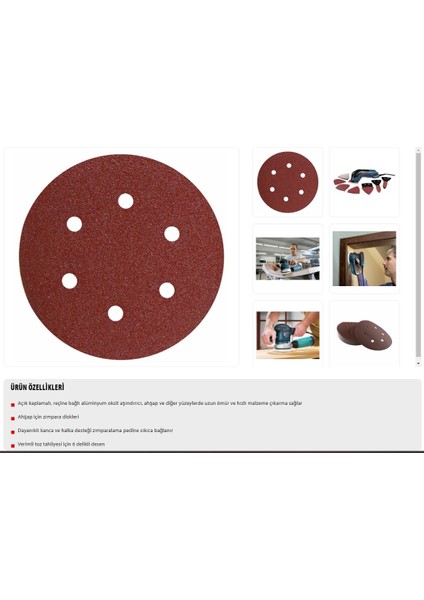 40 Kum 150 mm 5'li Zımpara