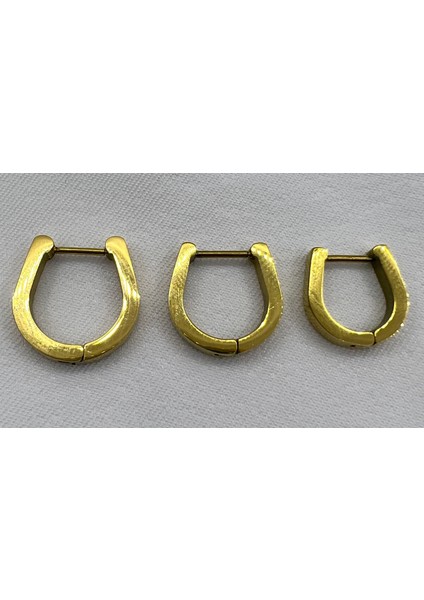 Çelik Gold Renk Üçlü Set Küpe fiyatları