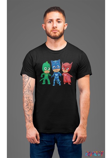 Pijimaske Piji Maske Catboy Gekko Owlett All Karakter Characters Unisex Tişört T-Shirt fiyatları
