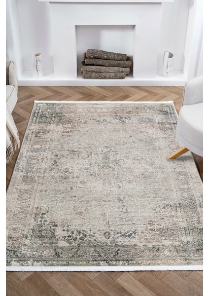 Nazende NZ004 Bej Yumuşak Dokulu Salon Mutfak Koridor Oturma Odası Yolluk Halı Makine Halısı