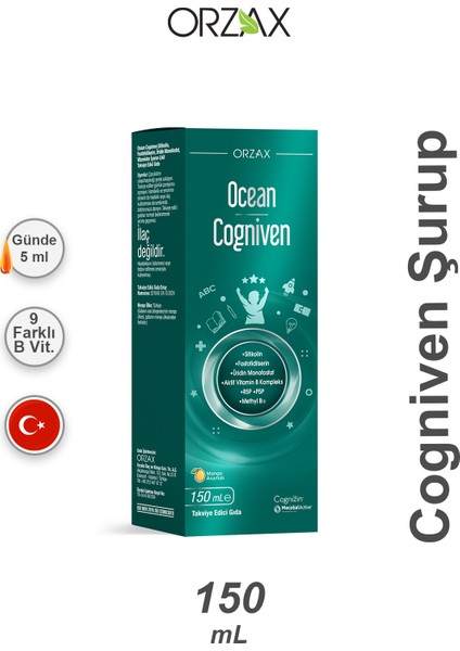 Ocean Cogniven Likit 150 ml Takviye Edici Gıda