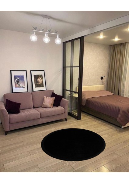 Yuvarlak Spor Saçak Pelüş Kaymaz Taban Halı Yatak Odası Salon Odası Mutfak Ofis Banyo Paspas Rbt
