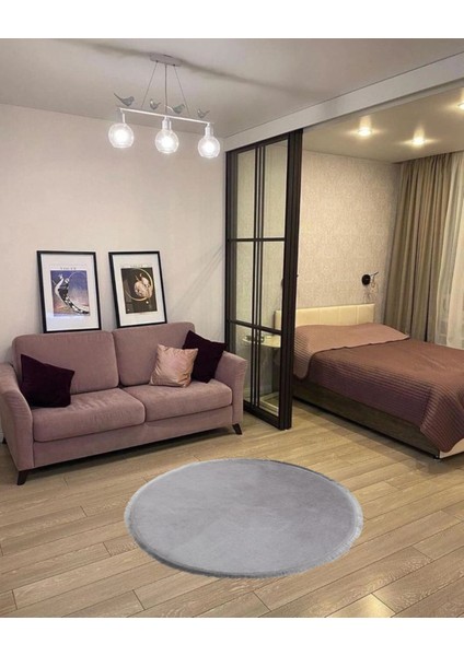 Yuvarlak Spor Saçak Pelüş Kaymaz Taban Halı Yatak Odası Salon Odası Mutfak Ofis Banyo Paspas Rbt