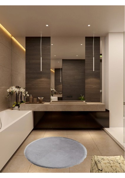 Yuvarlak Spor Saçak Pelüş Kaymaz Taban Halı Yatak Odası Salon Odası Mutfak Ofis Banyo Paspas Rbt
