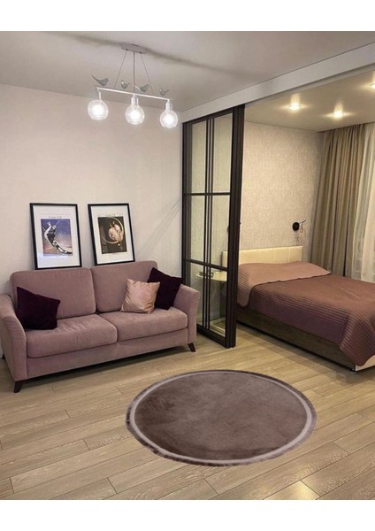 Yuvarlak Spor Saçak Pelüş Kaymaz Taban Halı Yatak Odası Salon Odası Mutfak Ofis Banyo Paspas Rbt