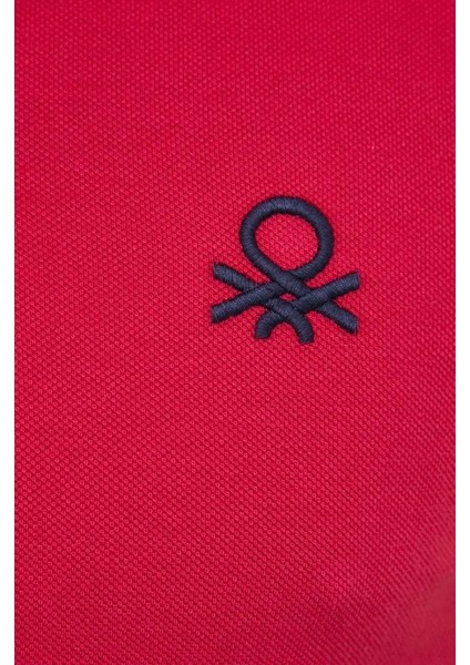 Pamuklu Polo United Colors Of Benetton Pembe Düz Renk Tshirt