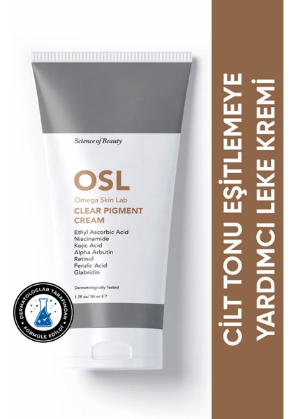 - Ciltte Oluşan Lekelere Karşı Leke Kremi - Clear Pigment Cream 50ml