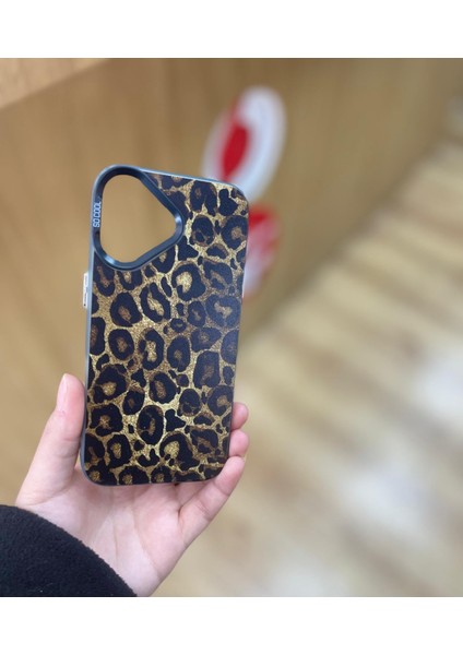 Apple Iphone 16 Uyumlu Leopar Baskılı Telefon Kılıfı
