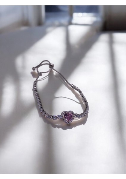 Çelik Gold Asansörlü Pembe Kalpli Bileklik fiyatları