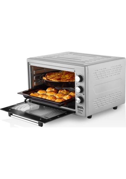 AF280L Lambalı, Termostatlı, Saatli 32 Litre Midi Fırın