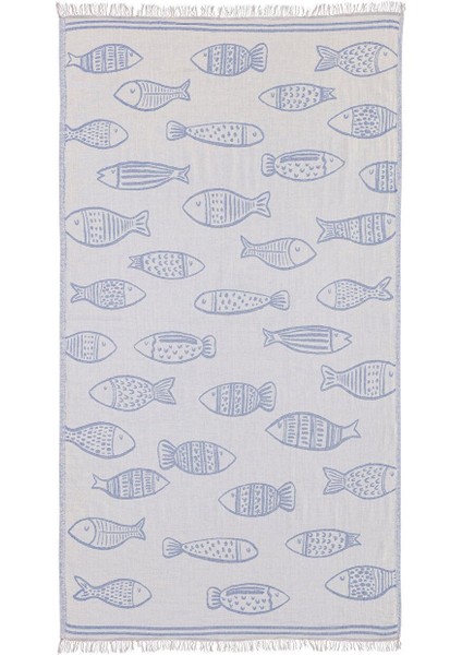 Baskılı Pamuklu Plaj Havlusu 70X150 cm