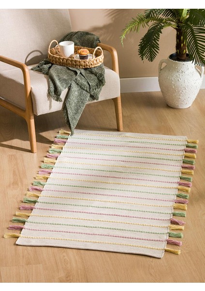 Püskül Detaylı Halı 70X140 cm