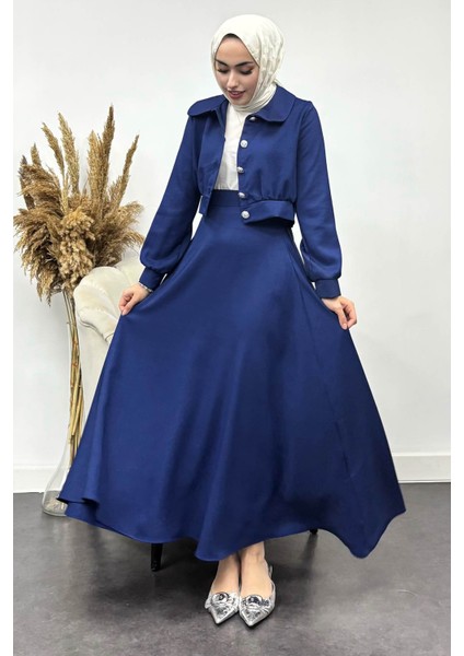 Kadın Nadide Sofya Keten Etekli Takım indirimleri