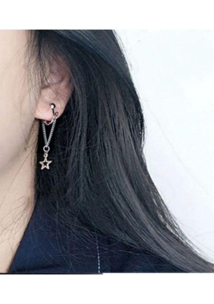 Retro Tarzı Moda Sallantı Küpe Yıldız Küpe, Kadın Küpe