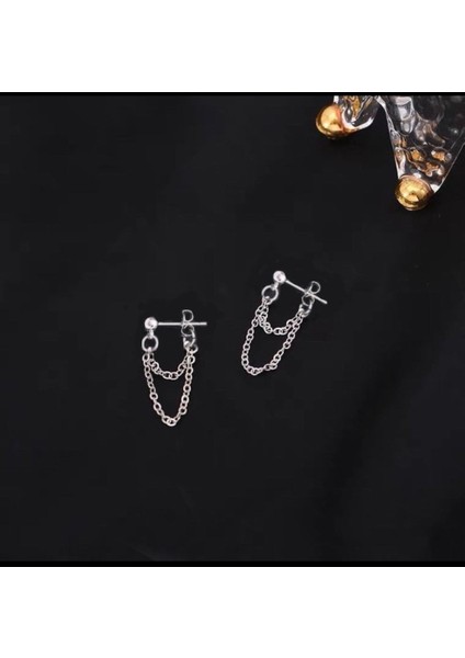 İkili Kıkırdak Zincir Küpe, Kadın Küpe, Kıkırdak Küpe fiyatları