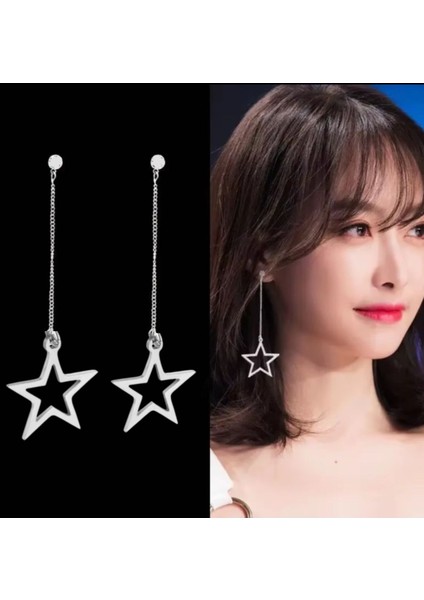 Büyük Yıldızlı Uzun Küpe, Kadın Küpe