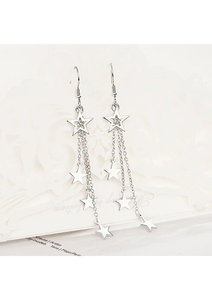 Yıldız Detaylı Çengel Kadın Küpe, Uzun Küpe fiyatları