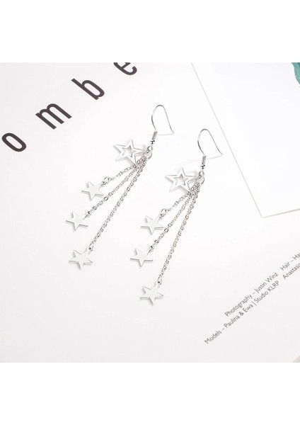 Yıldız Detaylı Çengel Kadın Küpe, Uzun Küpe modelleri