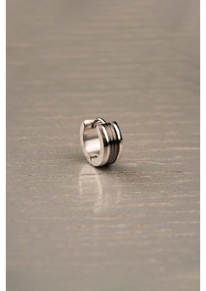 Erkek Küpe, Halka Çelik Küpe, Çift Renkli Küpe