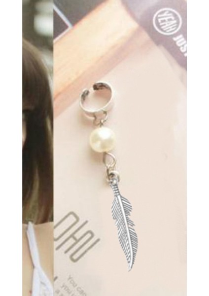 Tüy Sallantılı Deliksiz Küpe, Ear Cuff Küpe, Kıkırdak Küpe, Kadın Küpe fiyatları