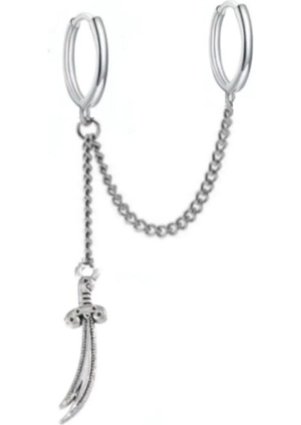 Ikili Zülfikar Sallantılı Halka Küpe