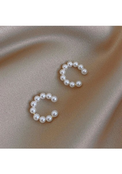 2'li Kadın İncili Kıkırdak Küpe Ear Cuff Kadın Küpe Deliksiz Kıkırdak Küpe fiyatları