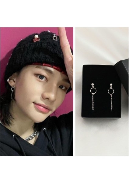 Kpop Straykıds Hyunjin Küpe