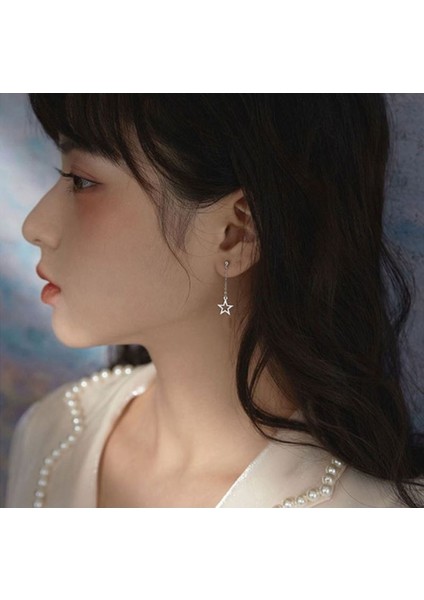 Yıldız Detaylı İkili Kadın Küpe Kıkırdak Küpe indirimleri