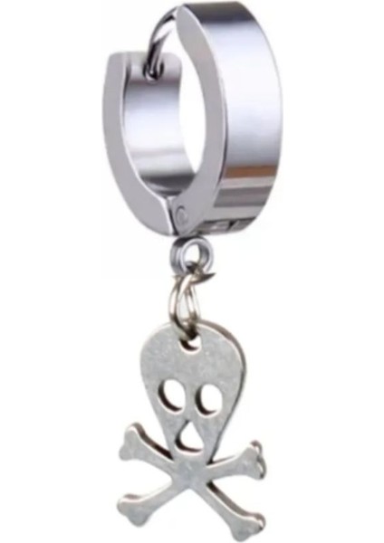 Kuru Kafa Figürlü Erkek Küpe, Çelik Küpe, Erkek Kuru Kafa Küpe fiyatları