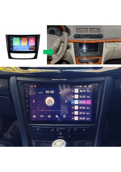 Mercedes E E Class W211 Araç Multimedya Ekran 4gb 64GB S Black 2002 2009 9 Inch