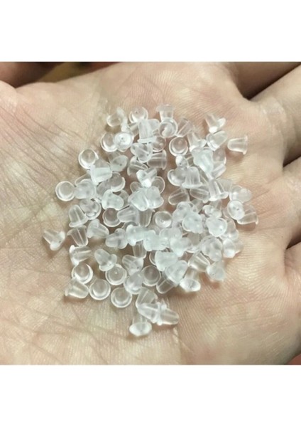 100 Adet Silikon Küpe Arkası 2 Paket