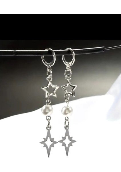 Kuzey Yıldızı Sallantılı Gotic Küpe