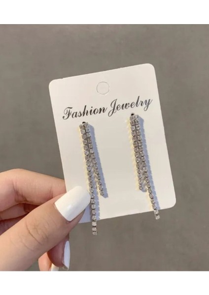 Taşlı Kadın Küpe, Abiye Küpe, Kadın Taşlı Küpe