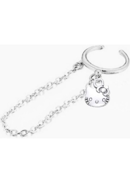 Hello Kitty Deliksiz Kıkırdak Küpe, Ear Cuff Kadın Küpe fiyatları
