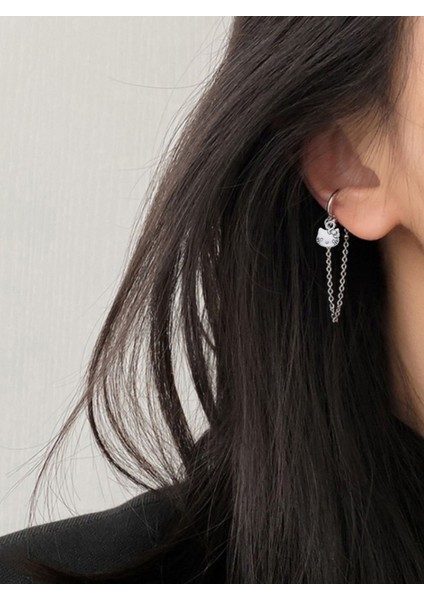Hello Kitty Deliksiz Kıkırdak Küpe, Ear Cuff Kadın Küpe fırsatları