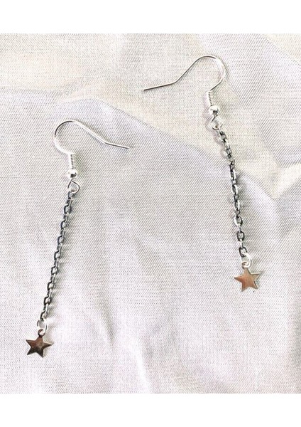 Yıldızlı Zincir Küpe