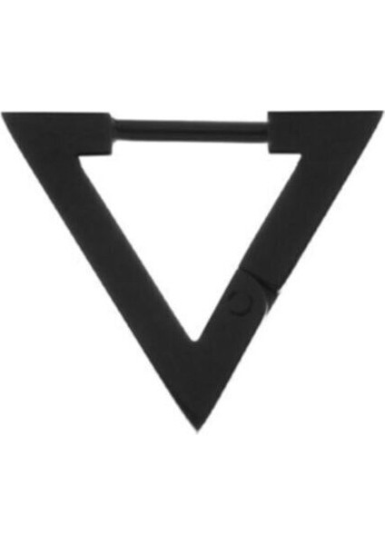 Erkek Üçgen Siyah Çelik Küpe modelleri