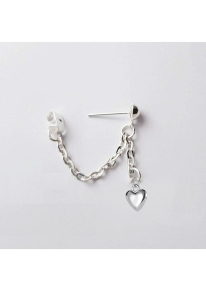 Kalp Detaylı Kıkırdak Küpe, Zincir Helix Küpe fiyatları