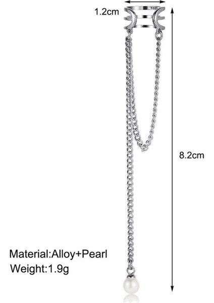 İnci Detaylı Deliksiz Kıkırdak Küpe, Ear Cuff Kadın Küpe modelleri