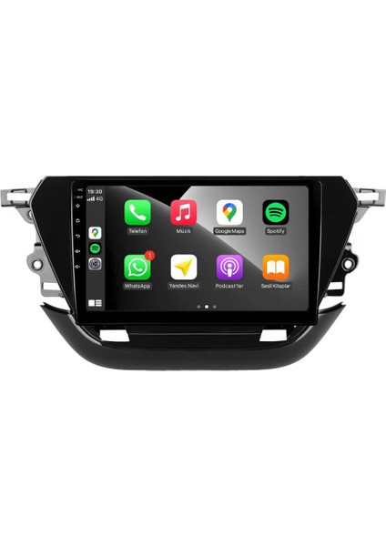 Opel Corsa F Araç Multimedya Ekran 4gb 64GB S Piano Black 2019 2023 9 Inch fiyatları