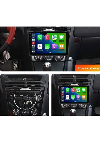 Mazda Rx 8 Araç Multimedya Ekran 4gb 64GB S Black 2005 2008 9 Inch