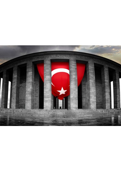 Anıtkabir ve Türk Bayrağı Kanvas Tablo