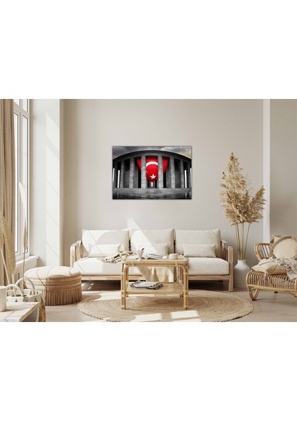 Anıtkabir ve Türk Bayrağı Kanvas Tablo