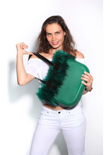 Yeşil Kadın Silikon Omuz ve El Çantası fiyatları