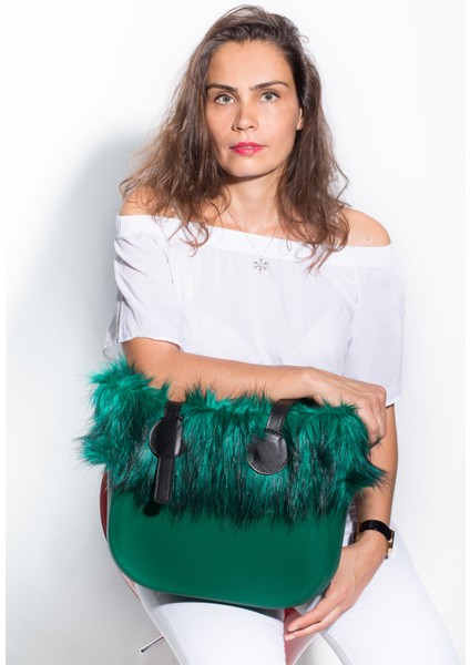 Yeşil Kadın Silikon Omuz ve El Çantası modelleri