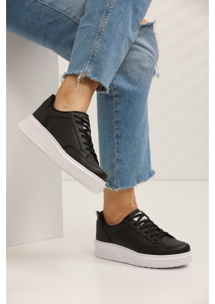 Siyah Beyaz Kadın Sneaker 0148